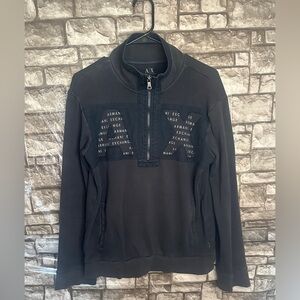 Armani Exchange Pull Over 1/4 Zip Up Sweater Size Medium